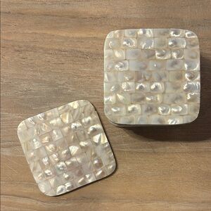 Cream and Tan Mosaic Accent Decor